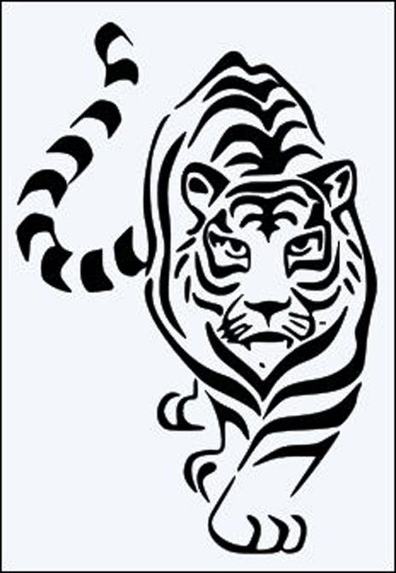 Трафарет тигра для хны