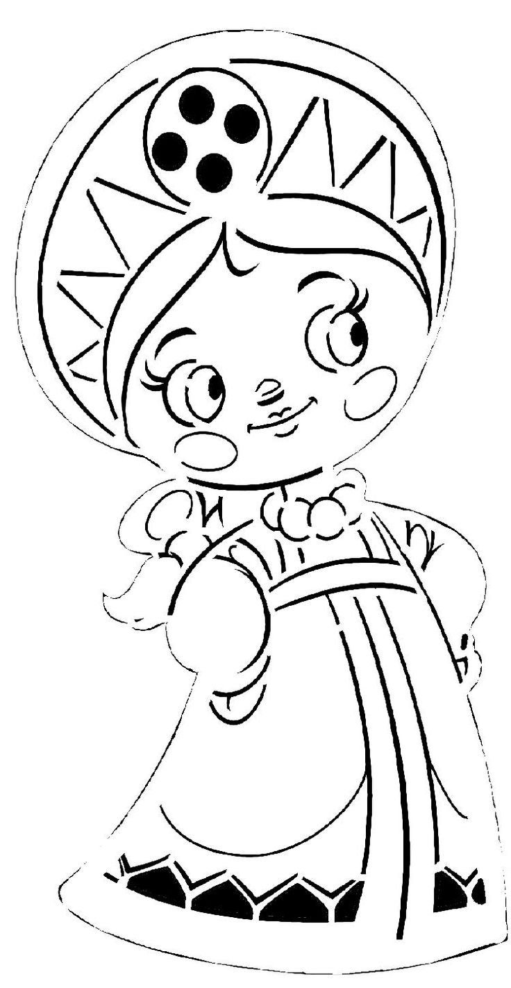 Трафарет куклы