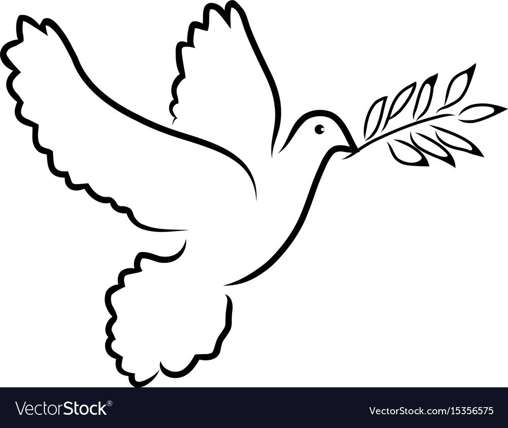 Голубь с оливковой веточкой