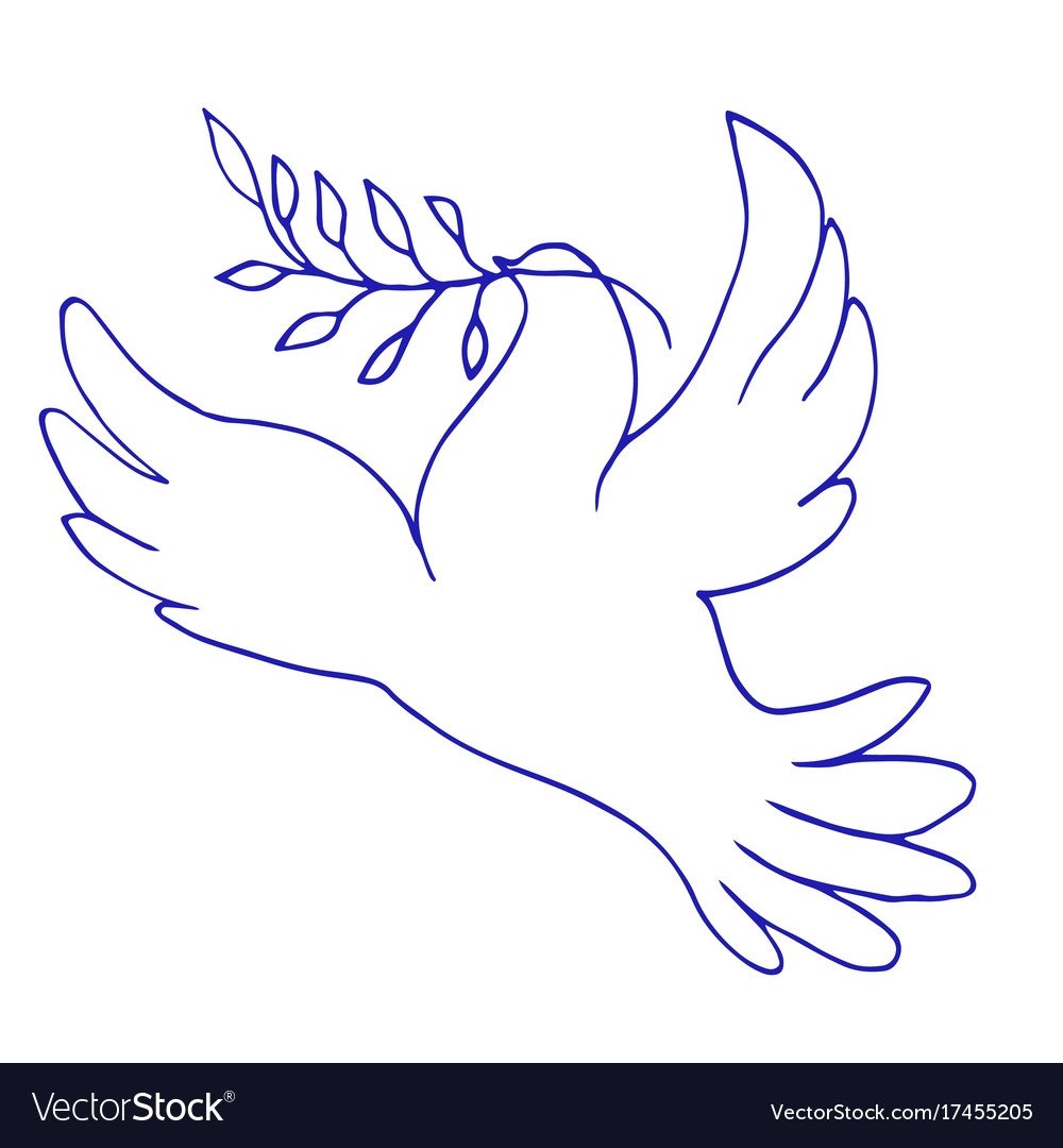 Открытка "голубь"