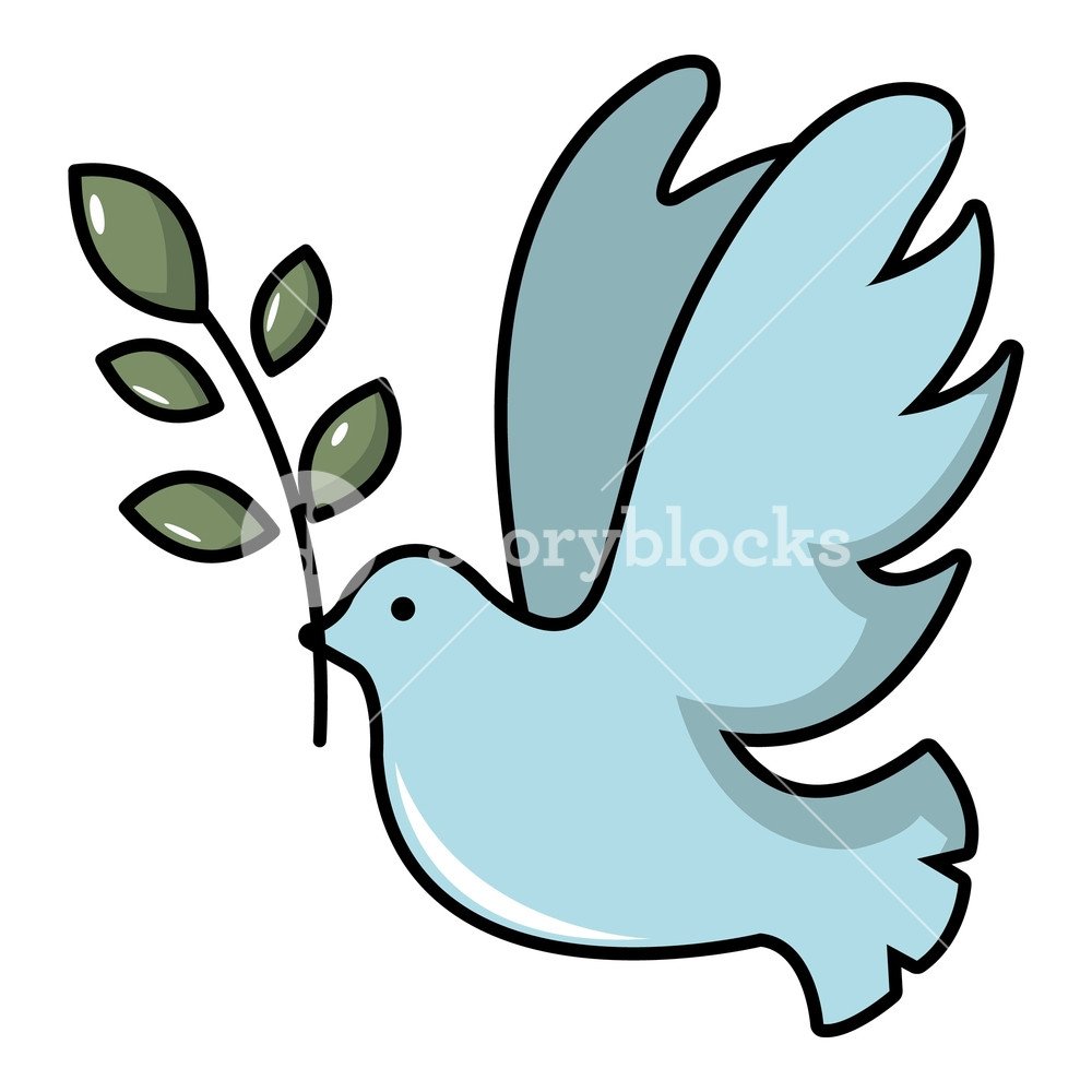 Голубь контур на прозрачном фоне