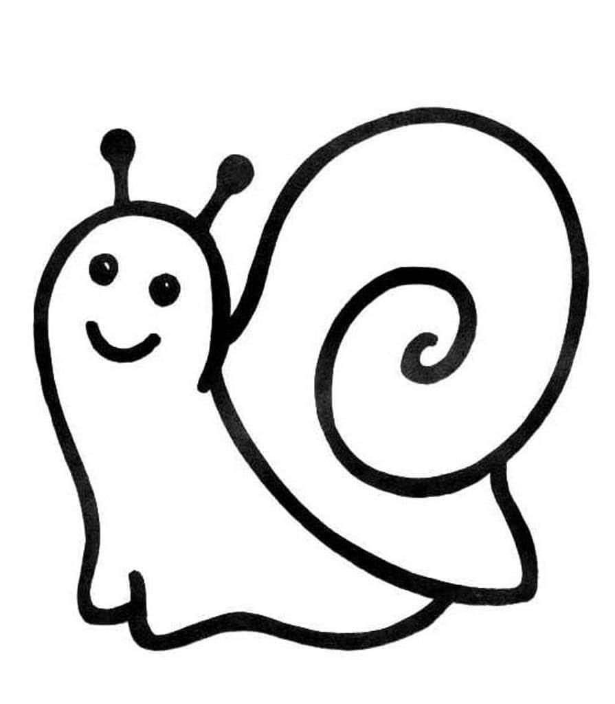 Улитка раскраска