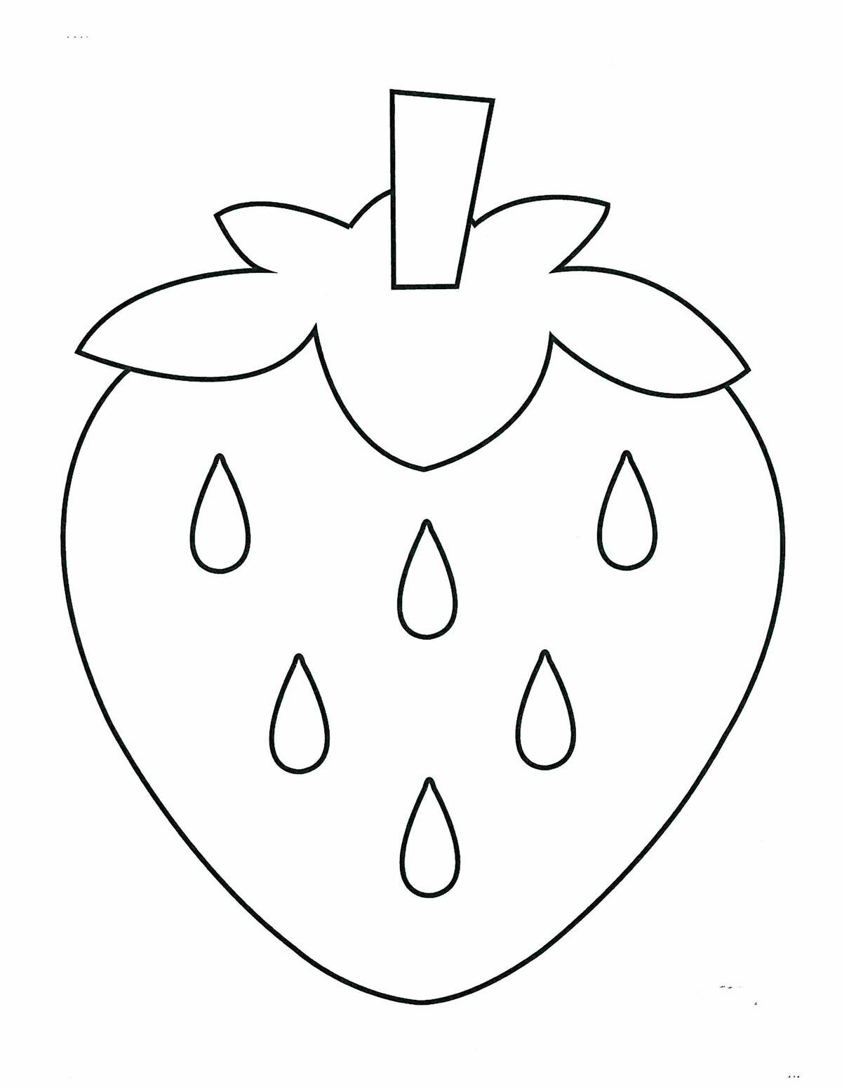 Клубника раскраска для детей