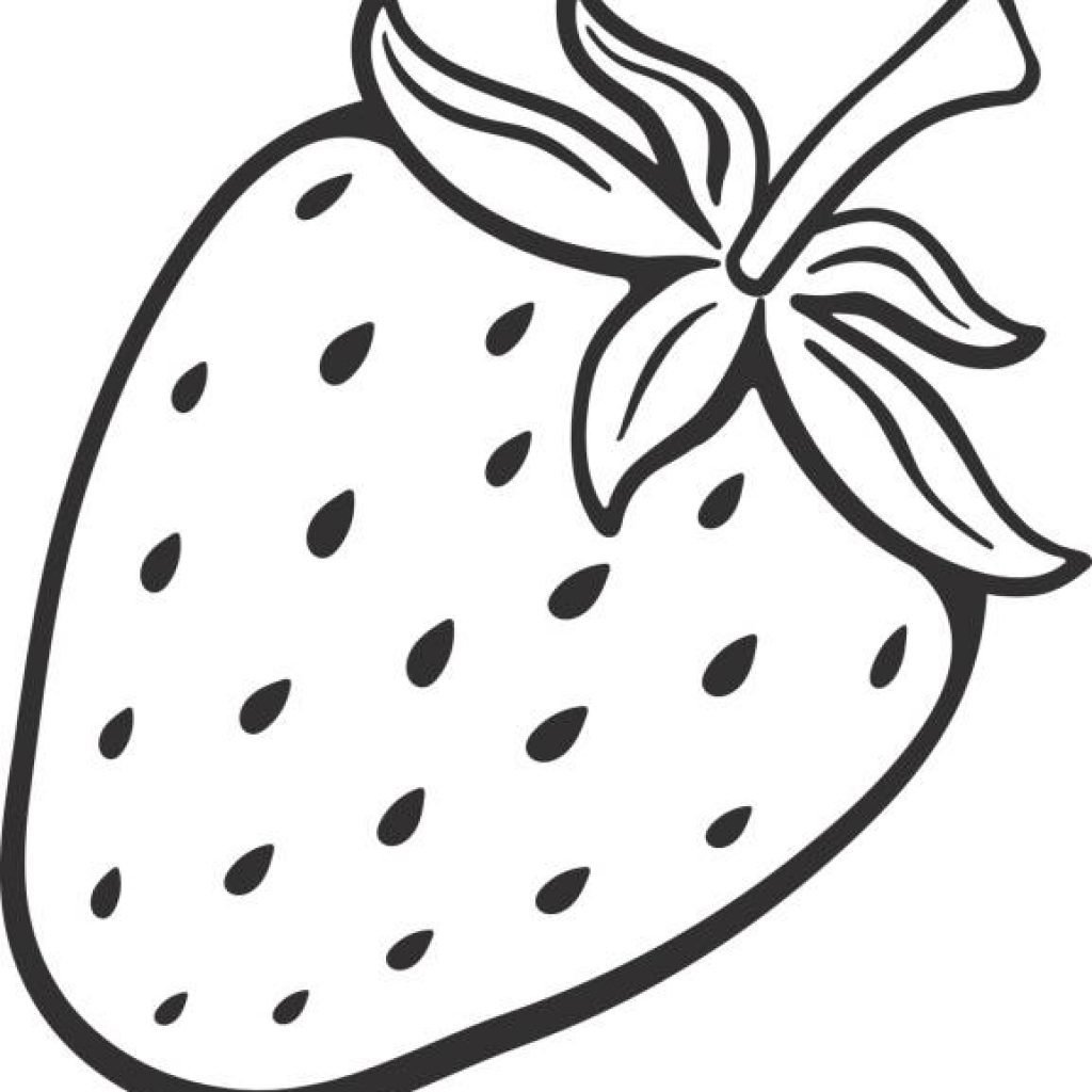 Клубника раскраска для детей
