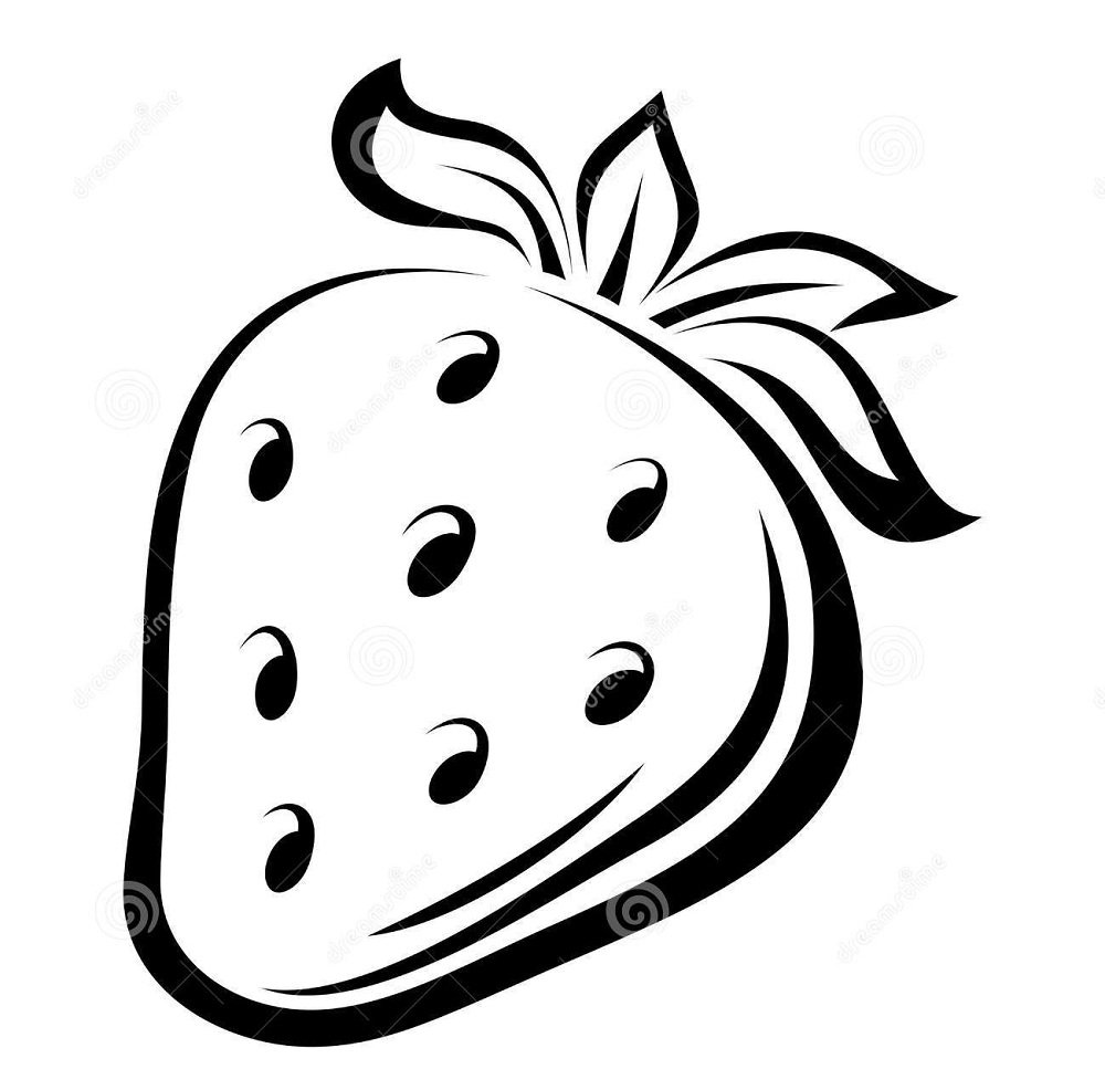 Земляника раскраска для детей