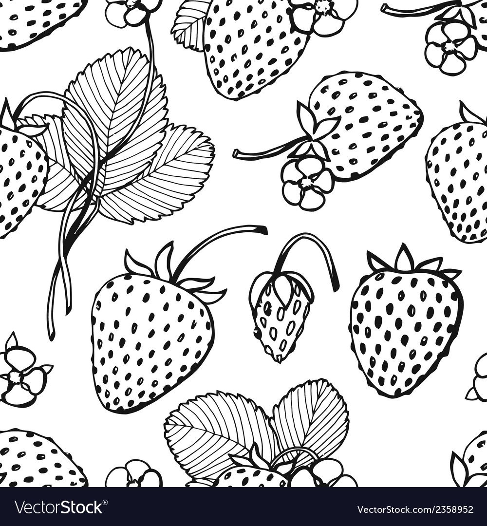 Клубника раскраска для детей