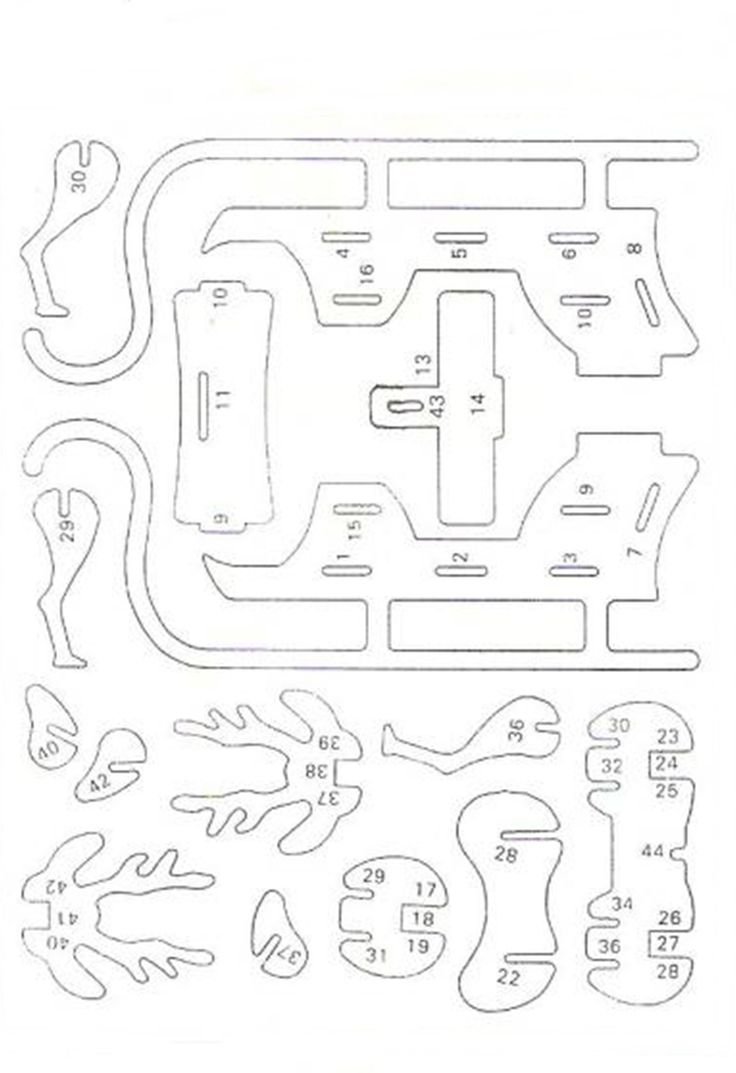 Новогодние сани из фанеры чертежи