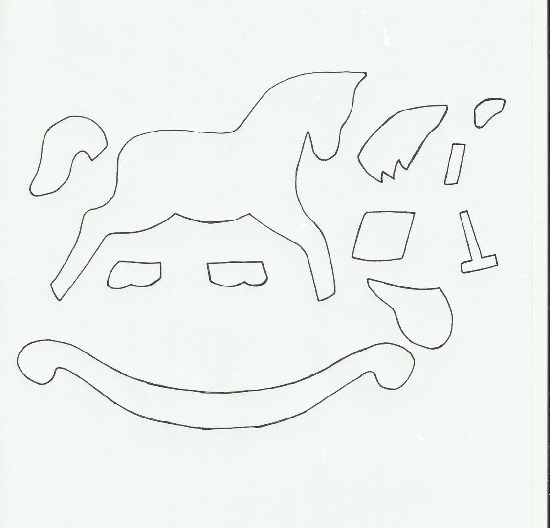 Лошадка качалка лекало