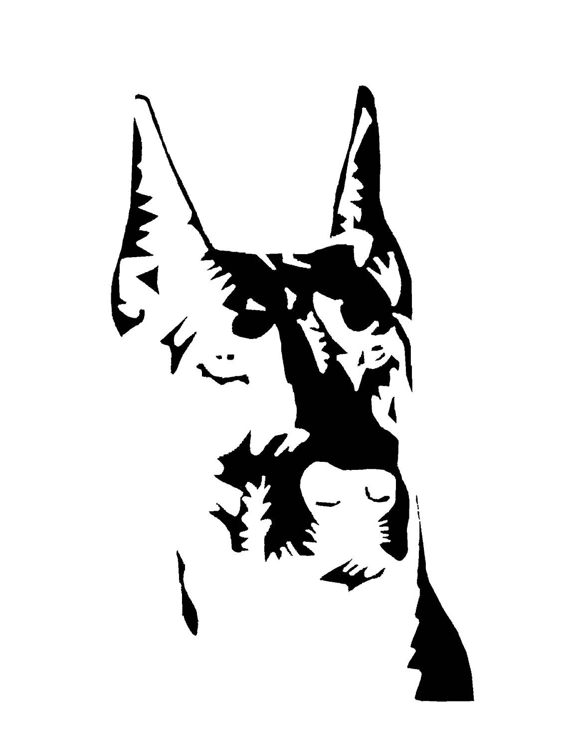 Доберман наклейка на авто