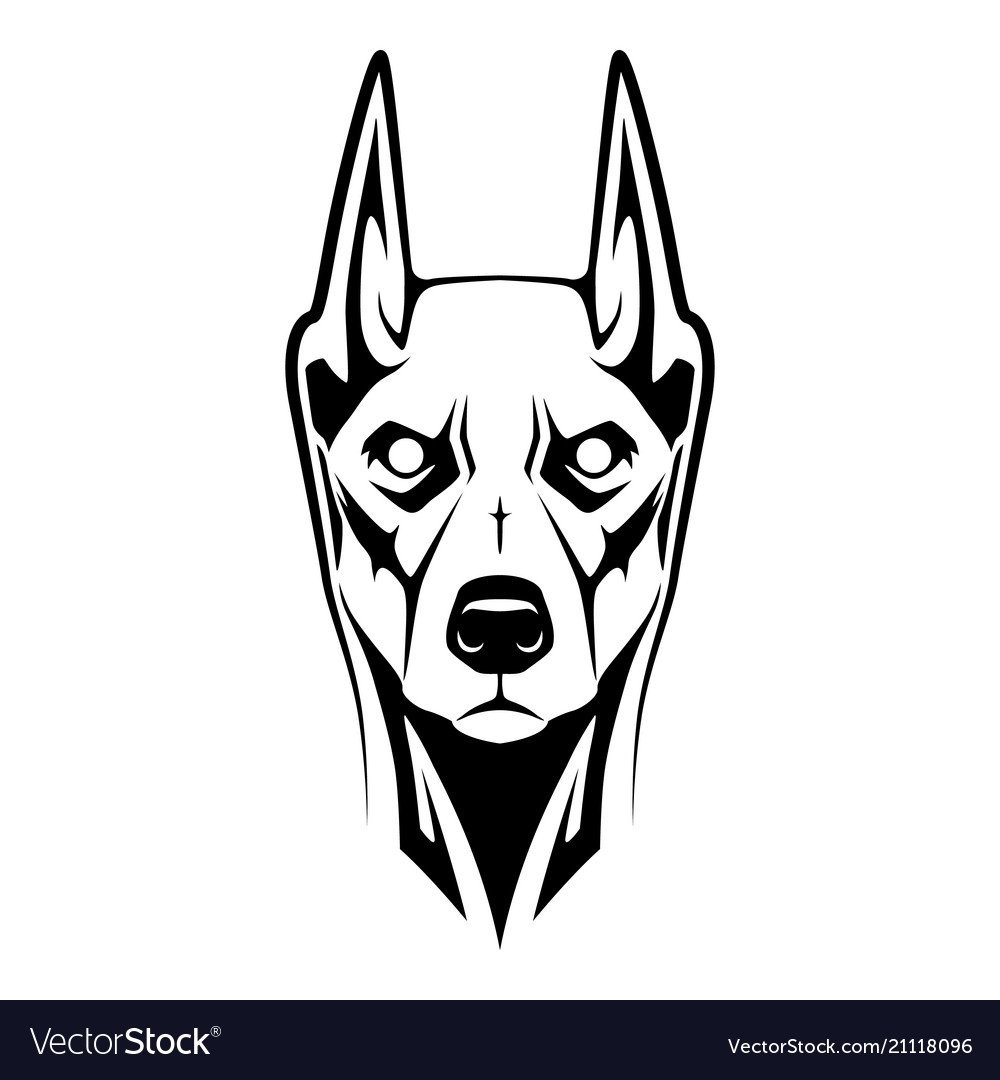 Трафарет добермана