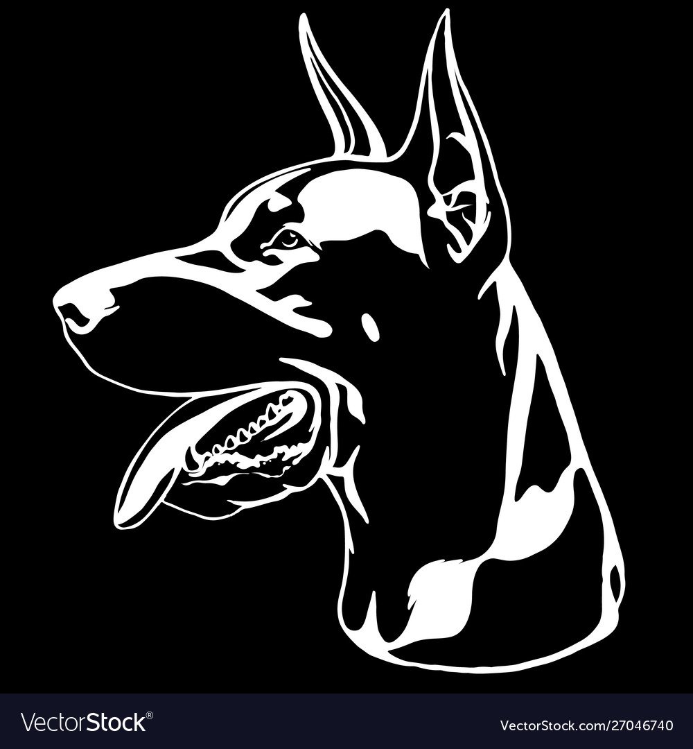 Силуэт добермана пинчера