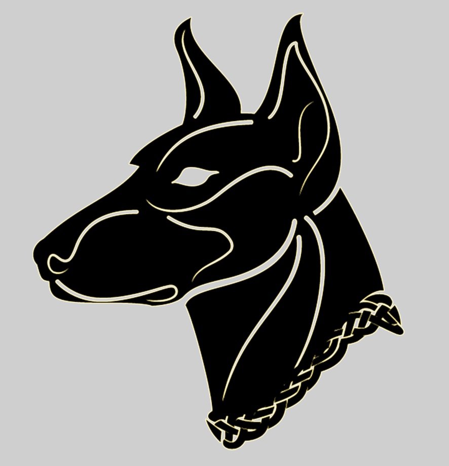 Силуэт собаки Доберман