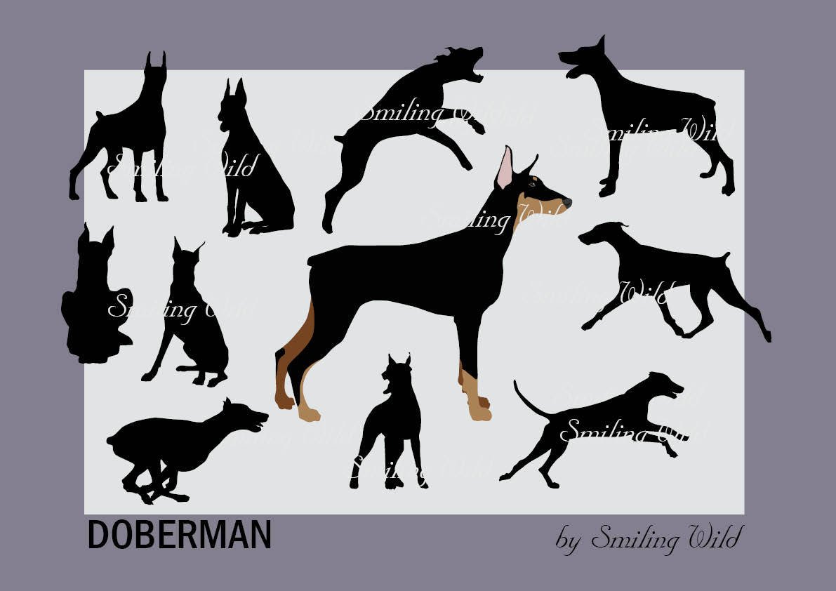Трафарет добермана