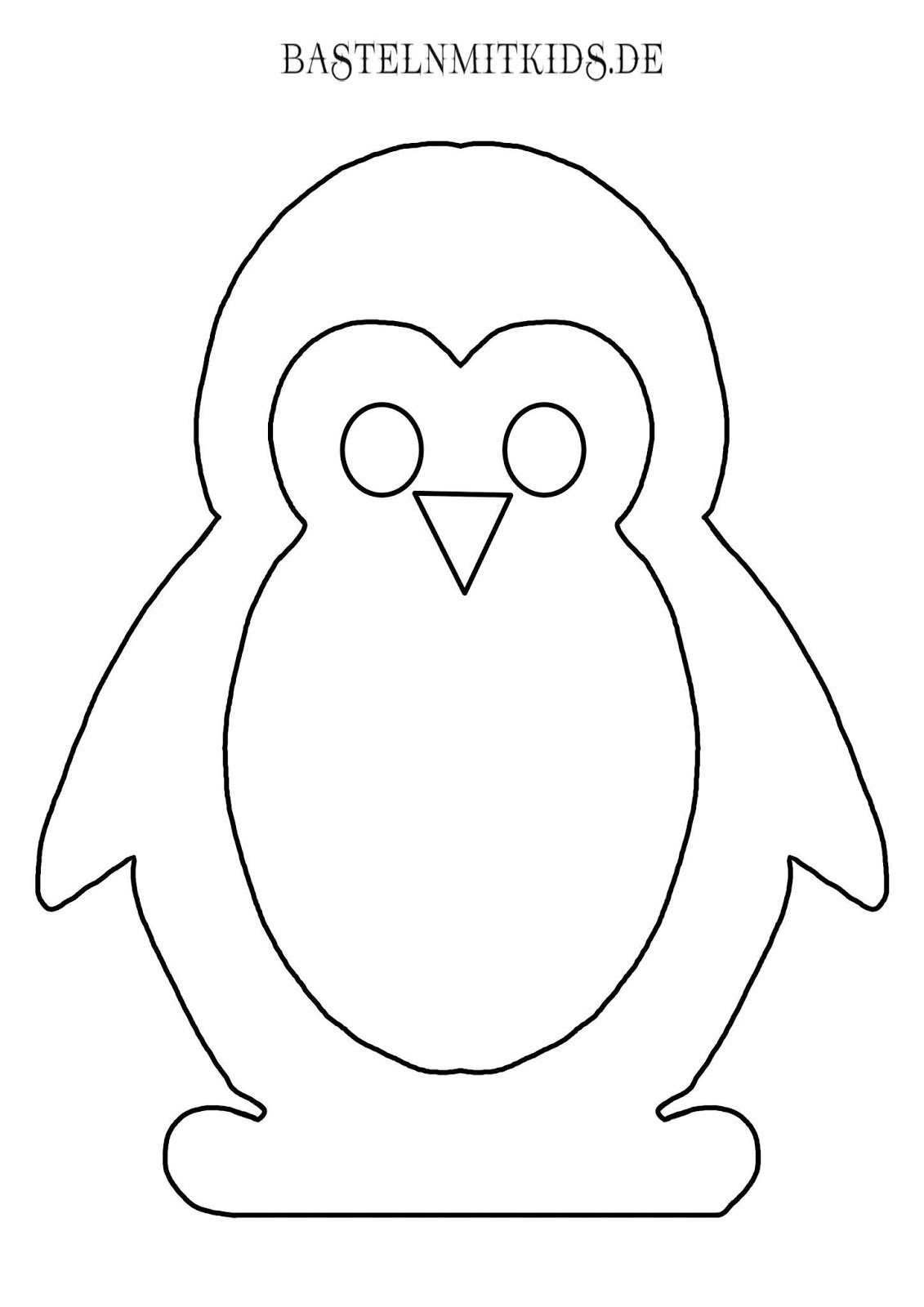 Новогодний Пингвин трафарет