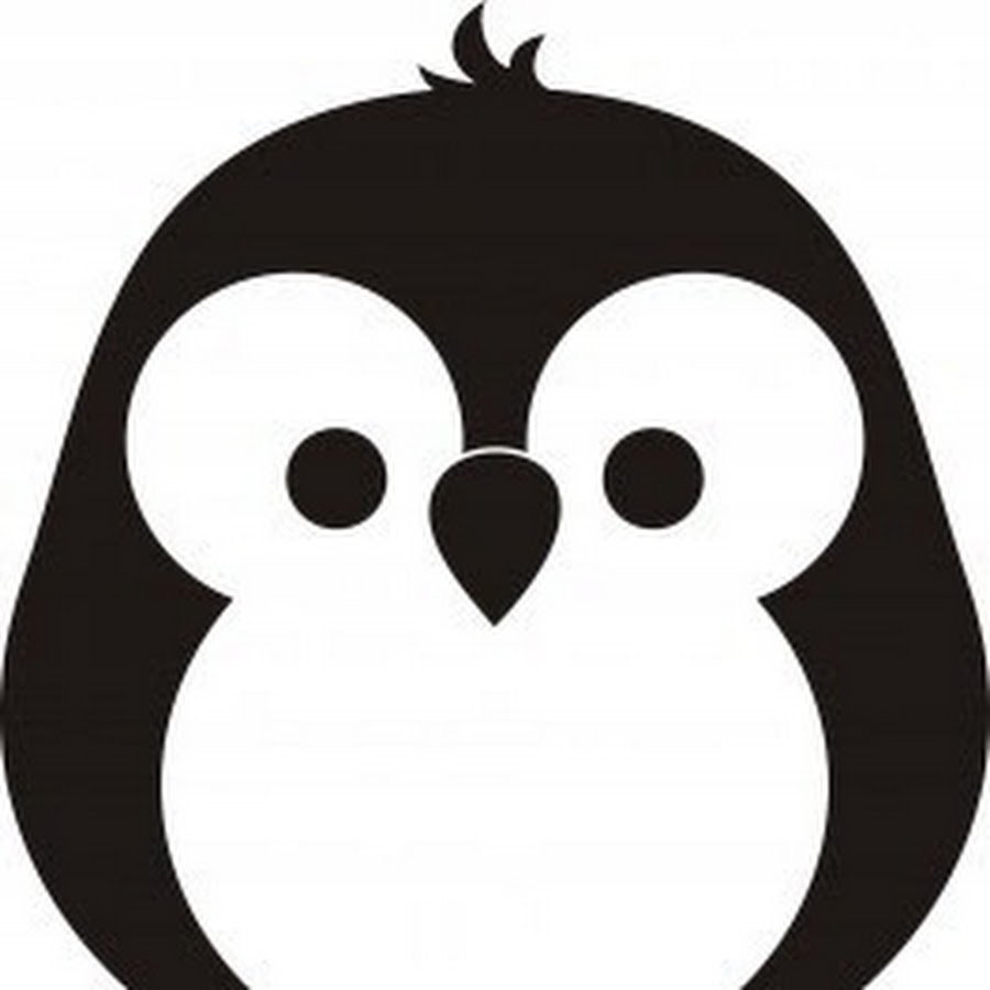 Простые силуэты пингвина