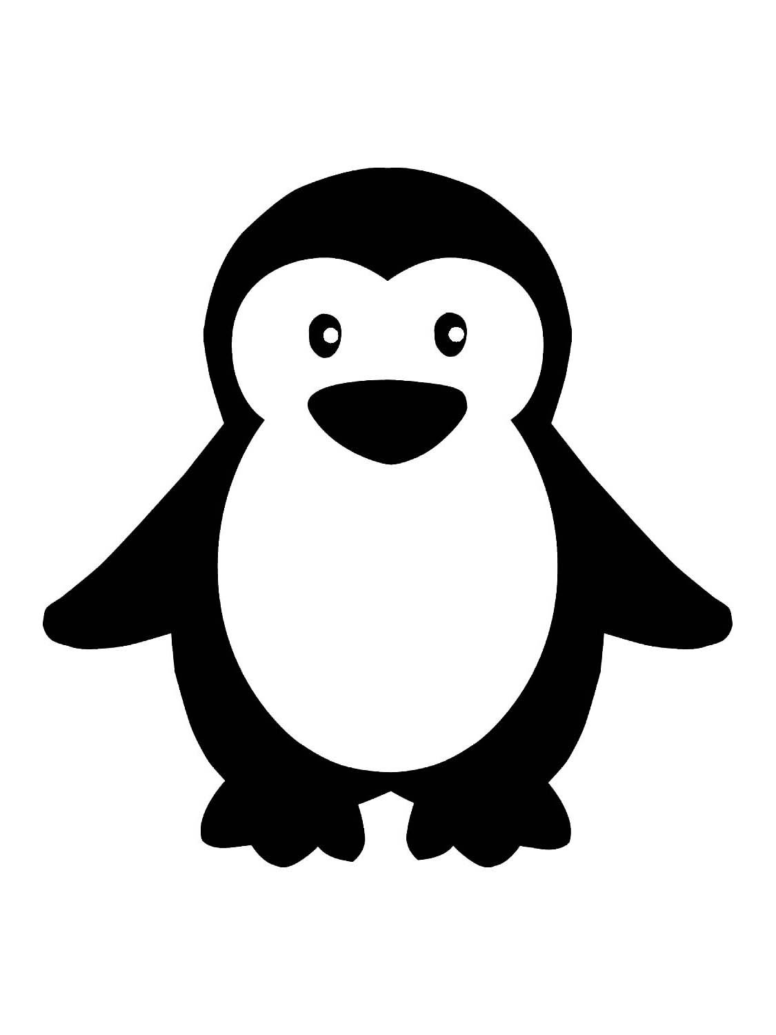 Пингвин раскраска