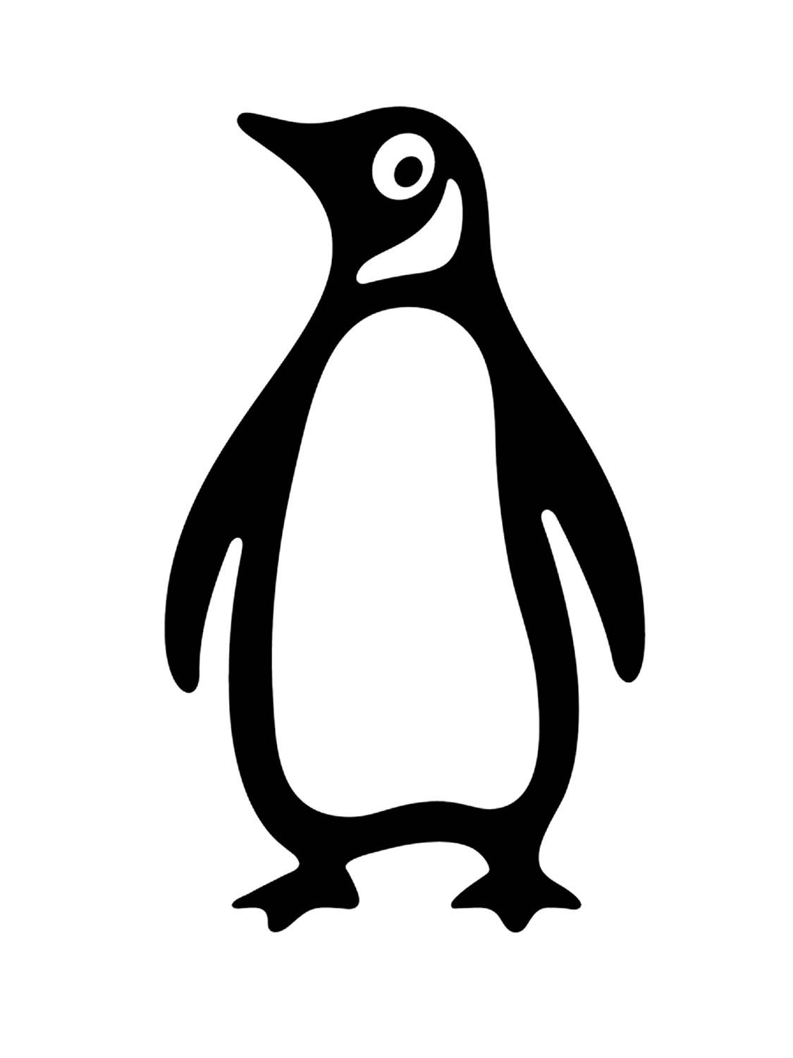 Аппликация Пингвин черно белое