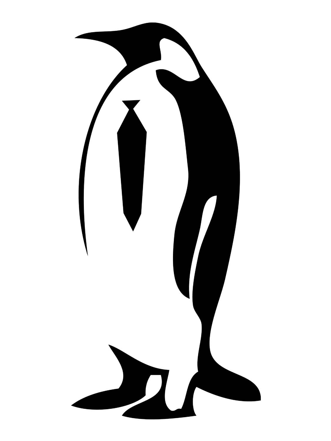 Тату трафарет Пингвин