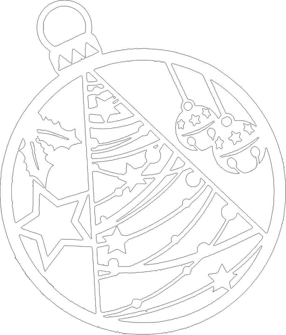 Трафареты новогодних игрушек