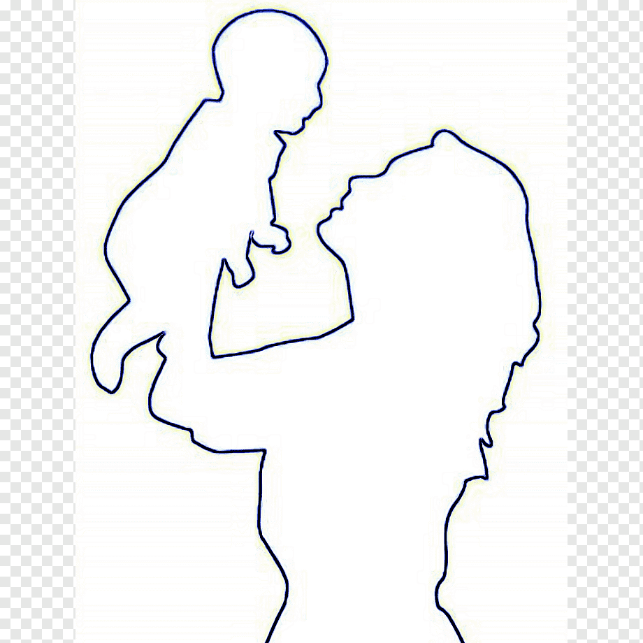 Силуэт мамы с ребенком