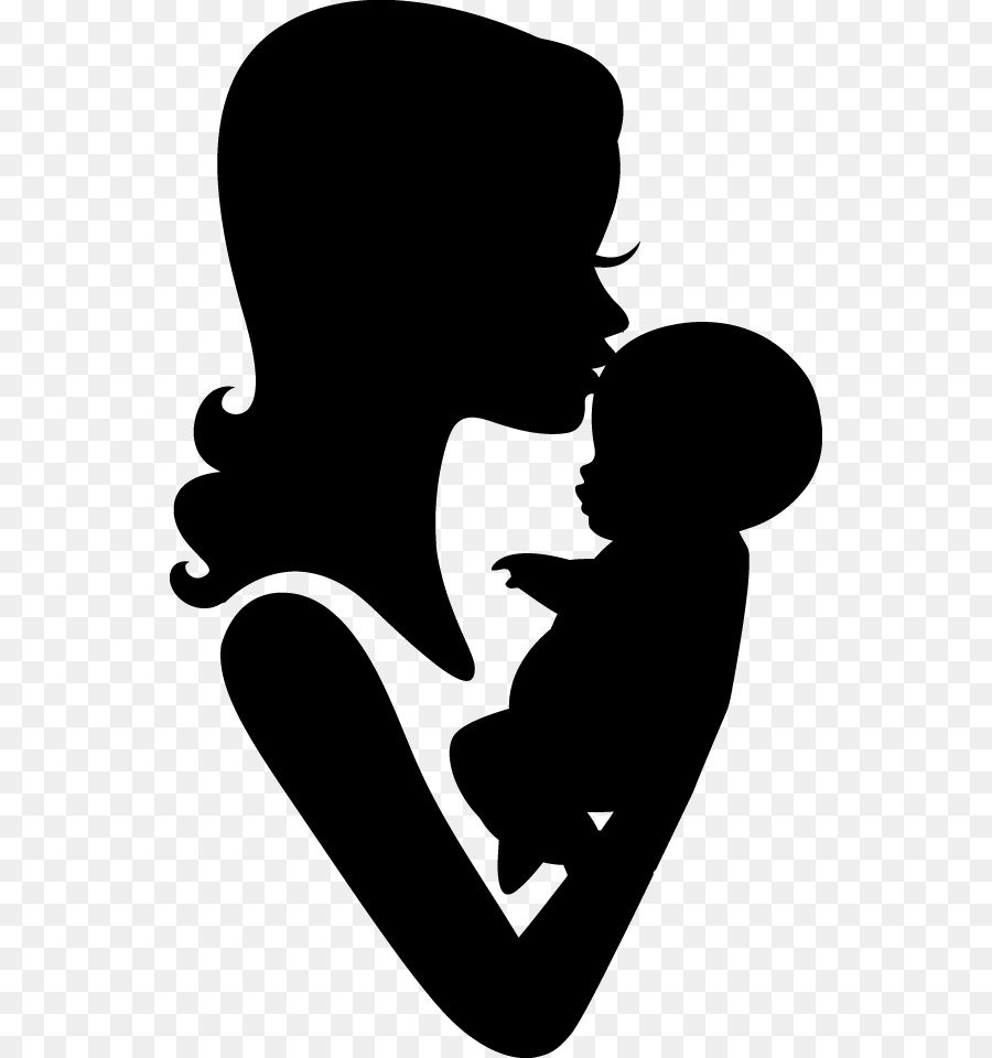 Силуэт матери и ребенка