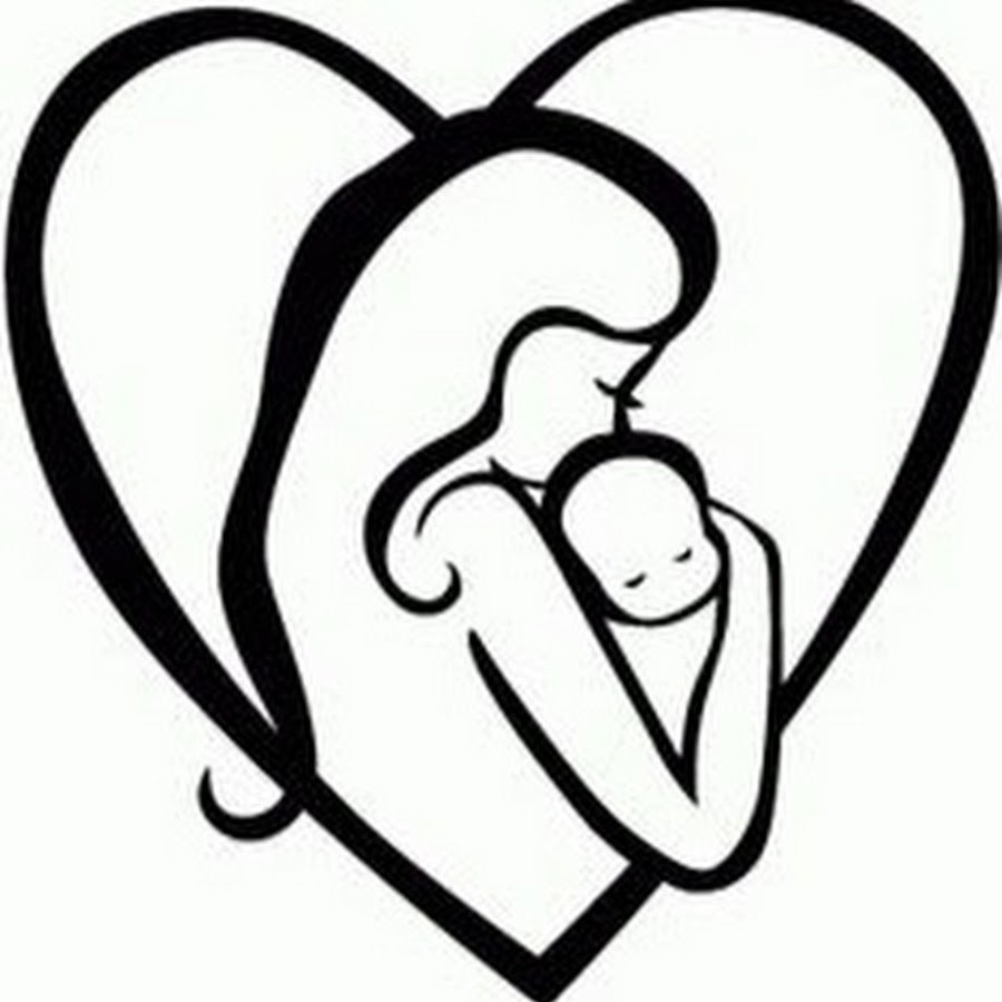 Силуэт матери с ребенком на руках