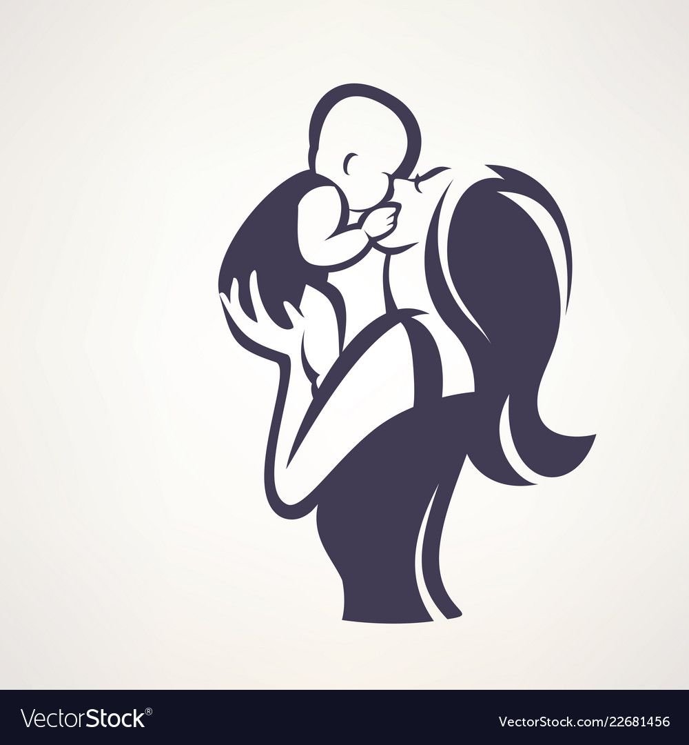 Иконка мама с ребенком