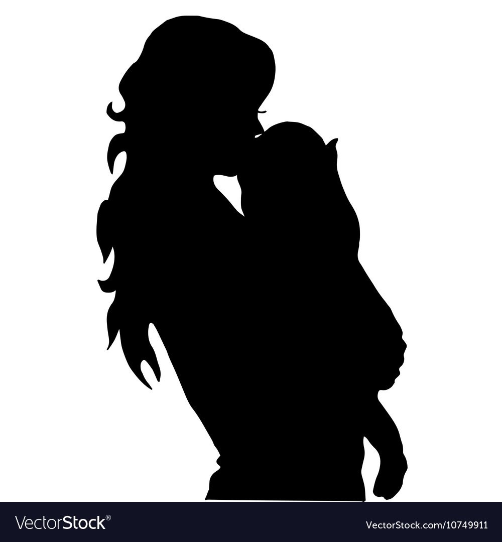 Мать и дитя силуэт