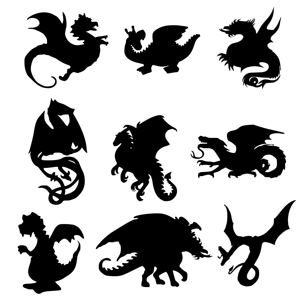 Силуэт дракона