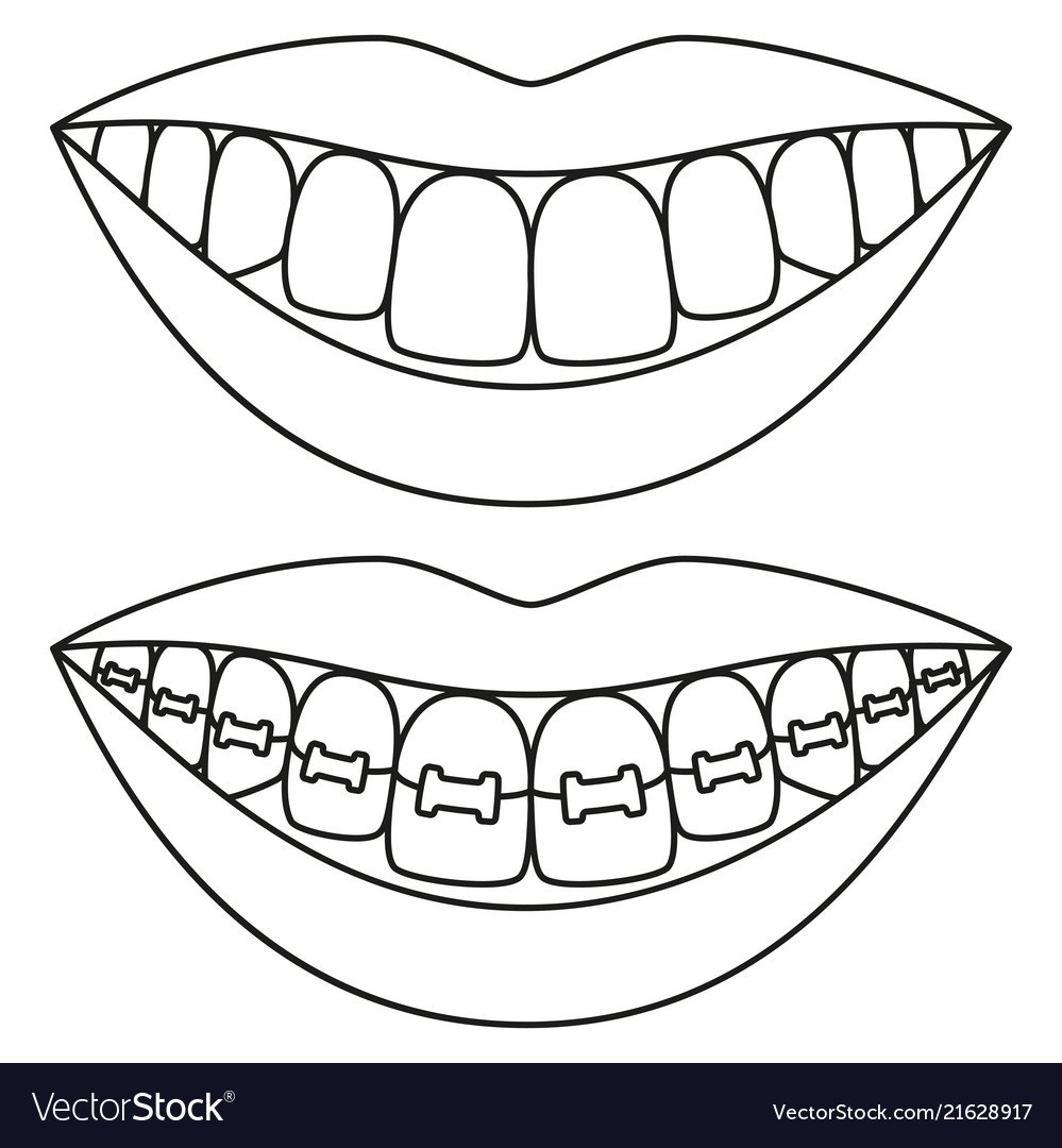 Рот для поделок черно белые