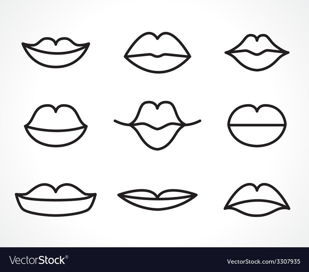 Трафарет рот для поделок