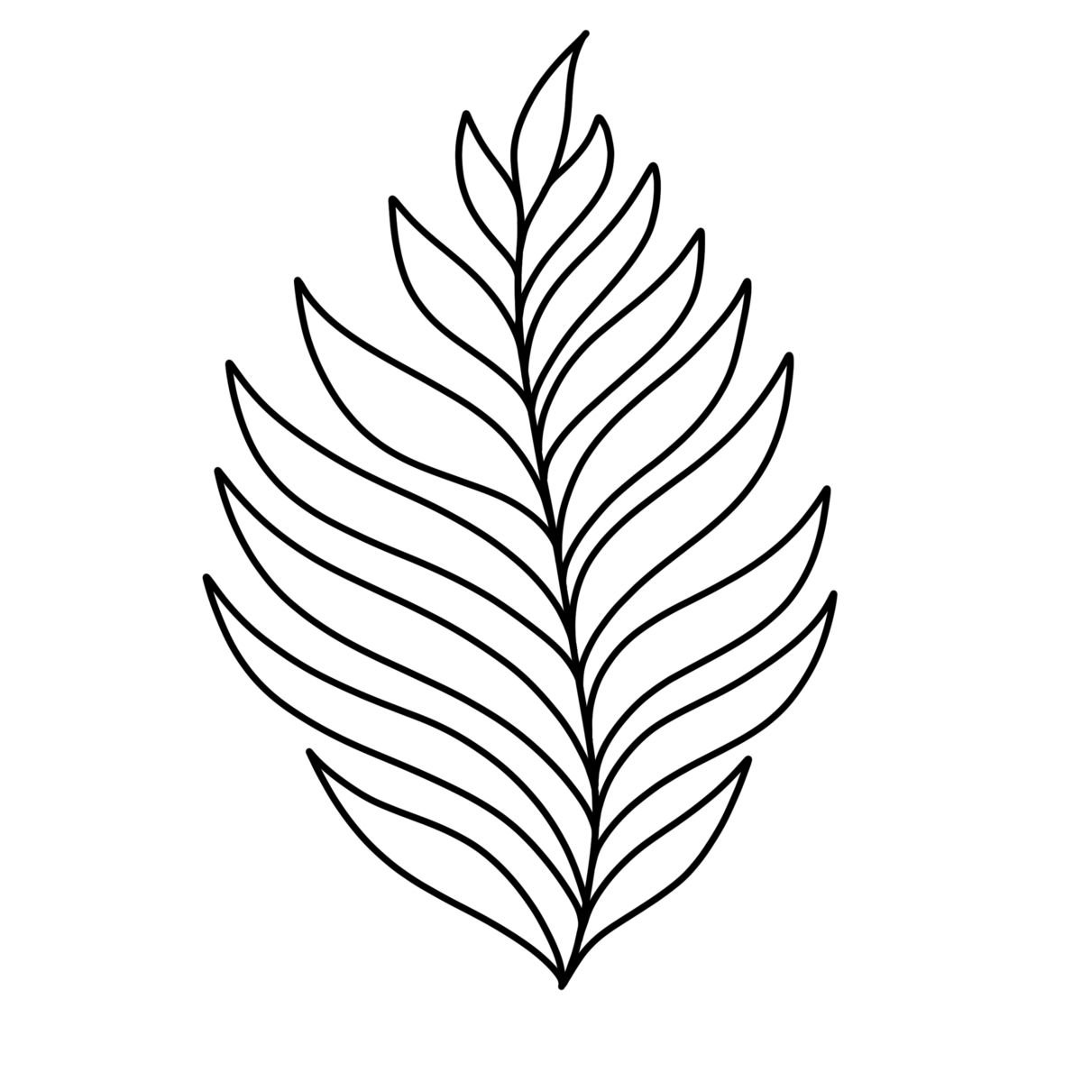 Листья раскраска