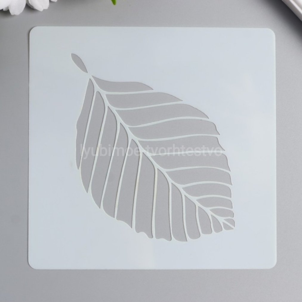 Трафарет листьев березы