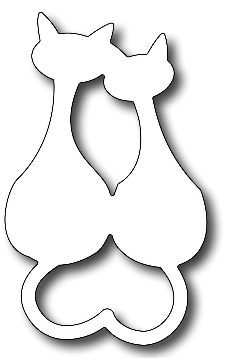 Котик трафарет