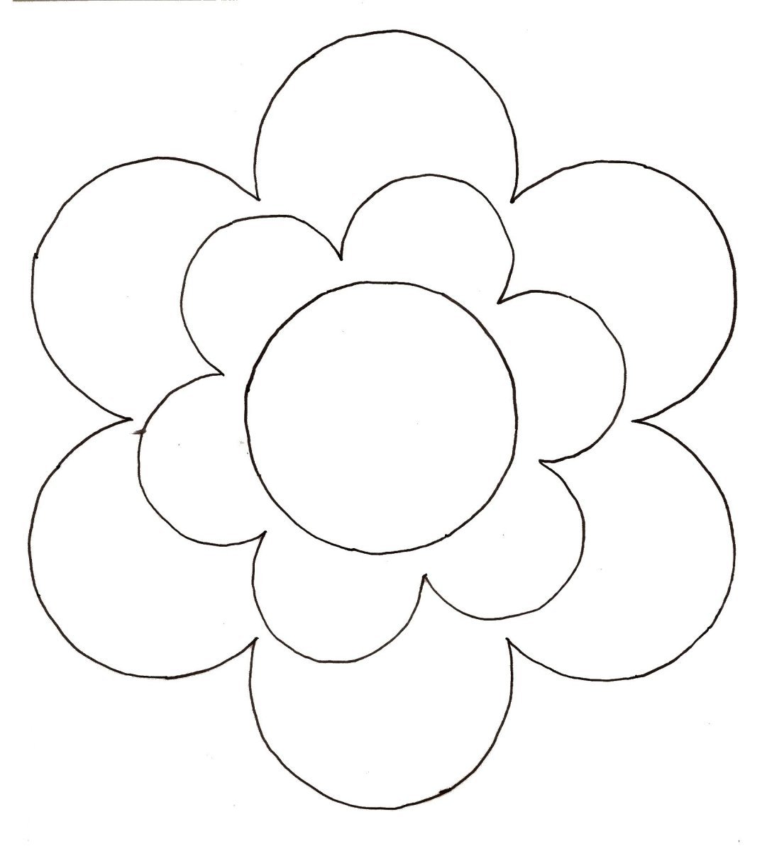 Трафареты многослойных цветов