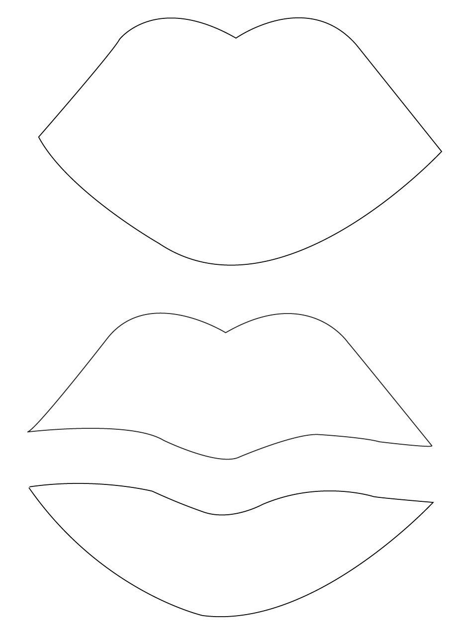 Губы трафарет