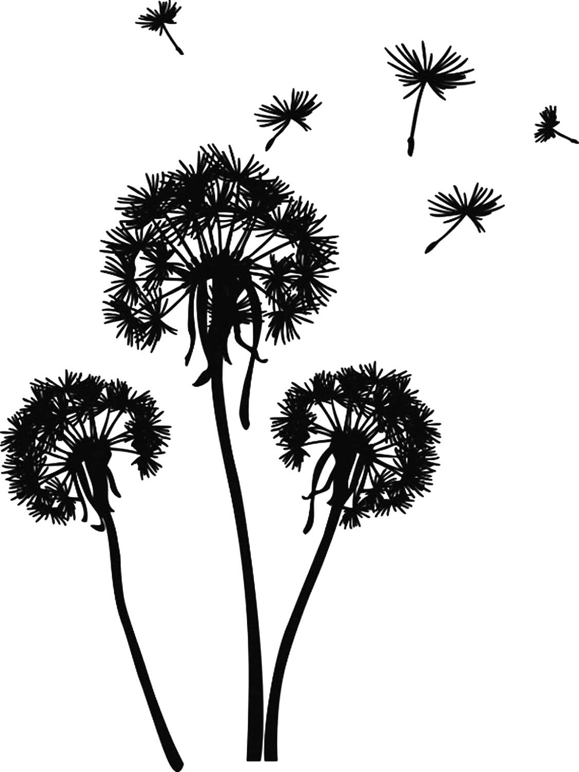 Одуванчик трафарет