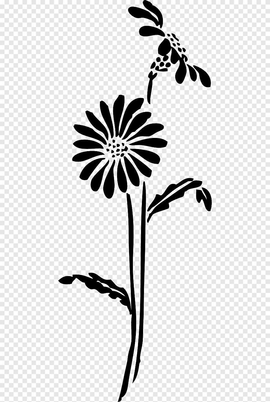 Силуэтная Графика цветы