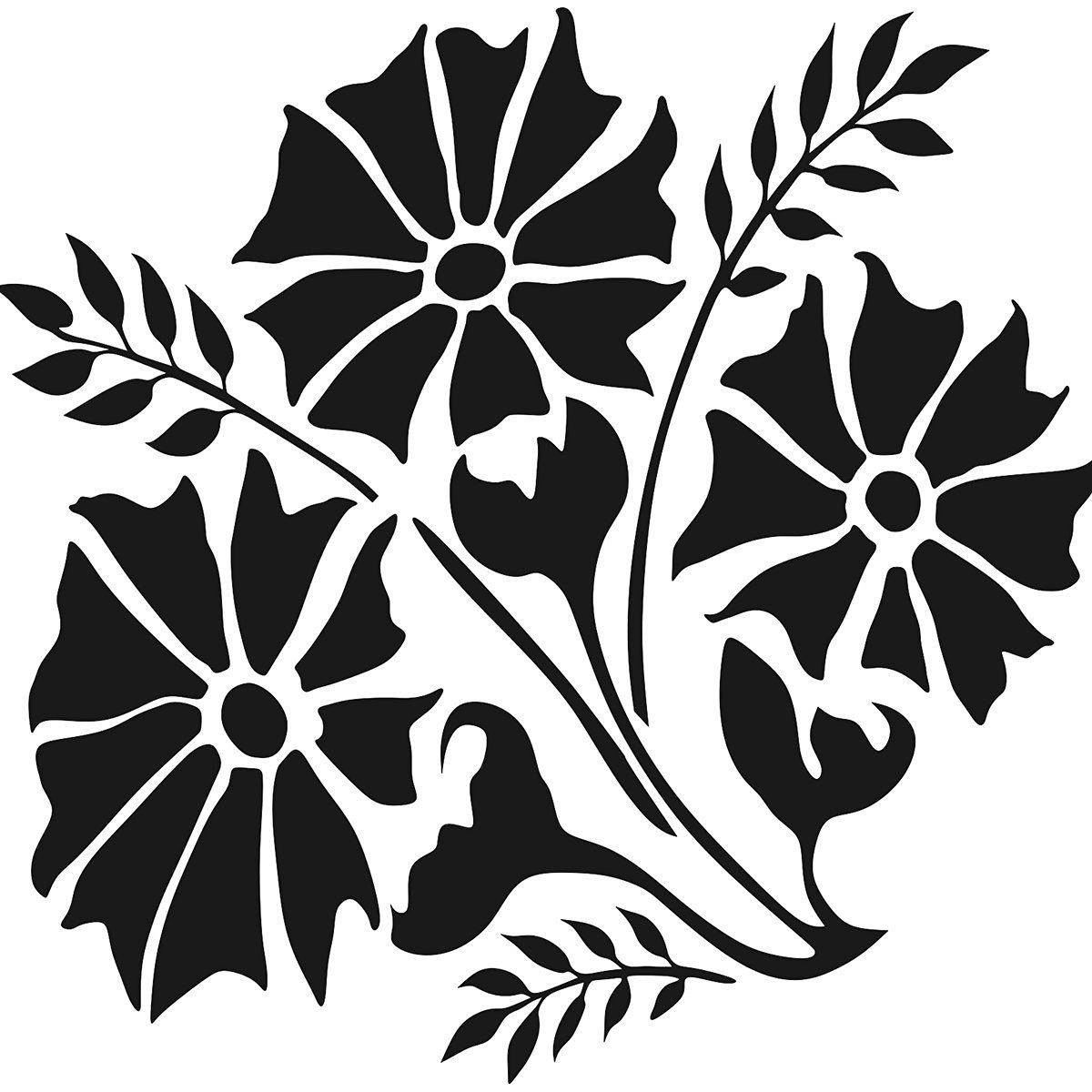 Цветы трафарет для вырезания