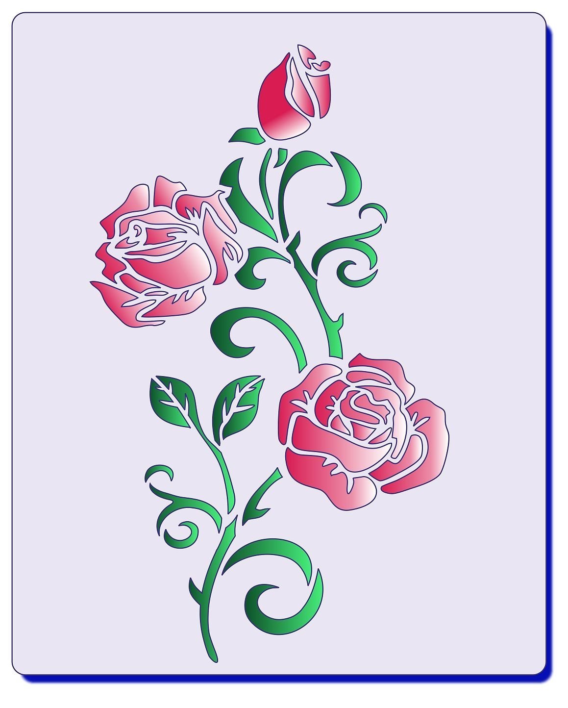 Трафарет "розы"