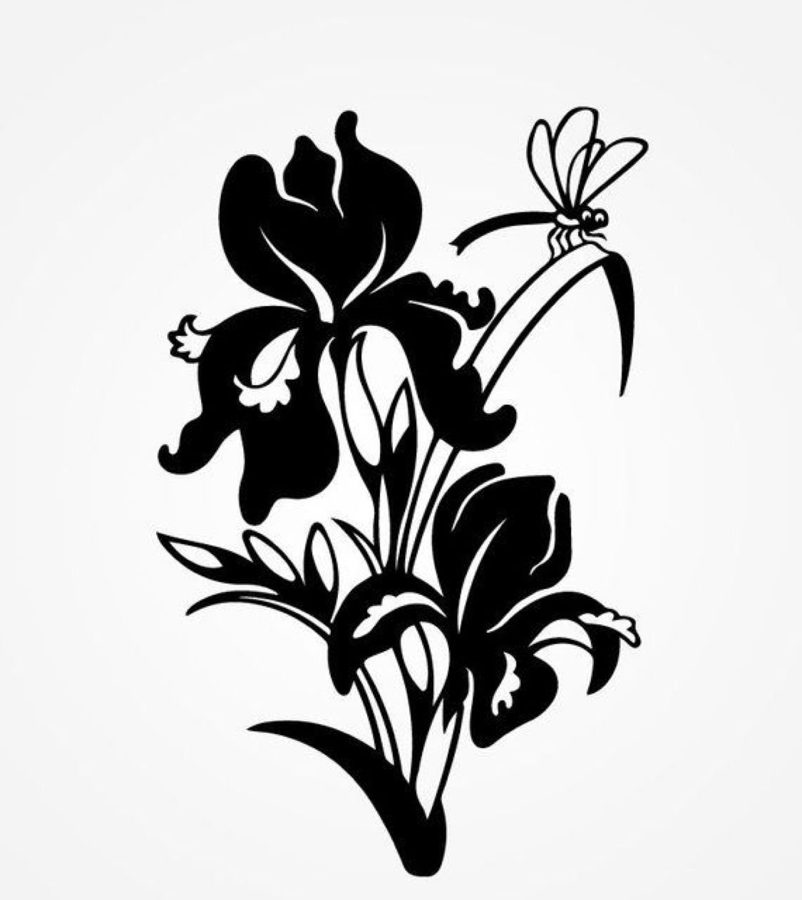 Трафареты цветов для декора