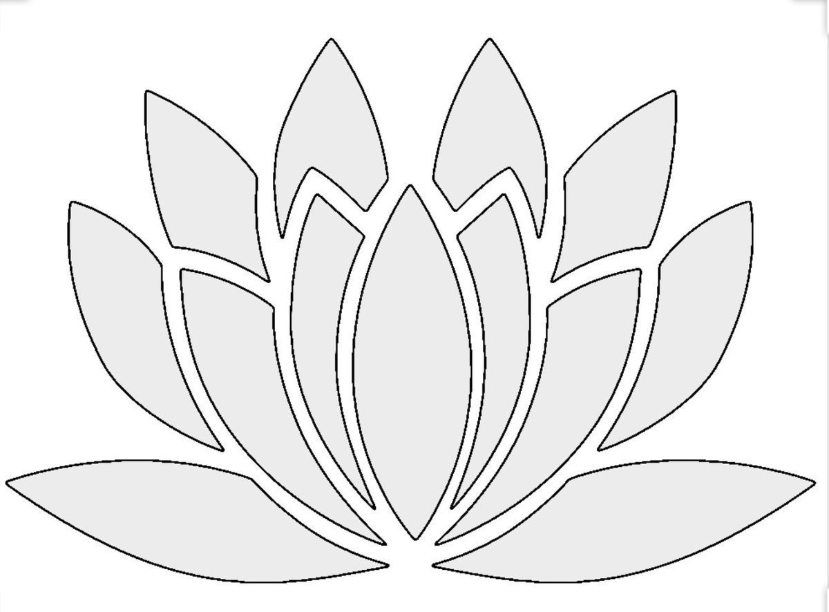 Лотос трафарет