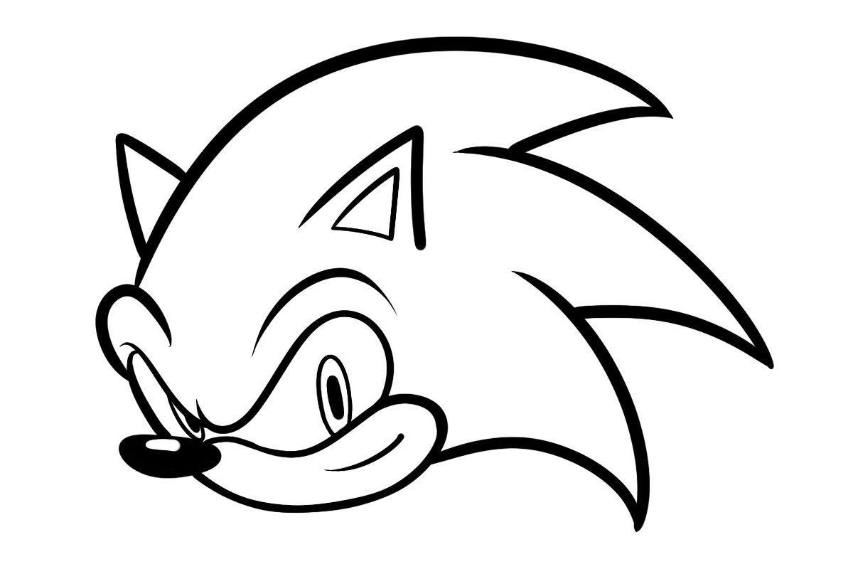 Голова Соника раскраска