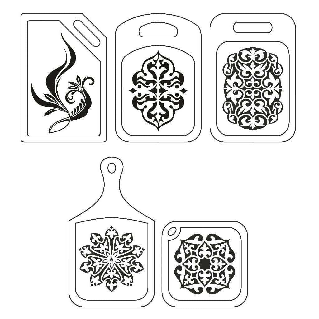 Трафареты для росписи тарелок