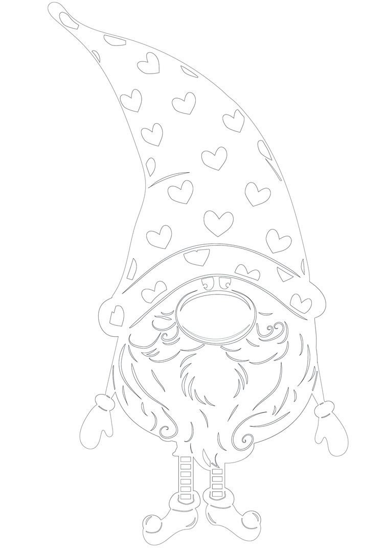 Вытынанки Гномы новогодние