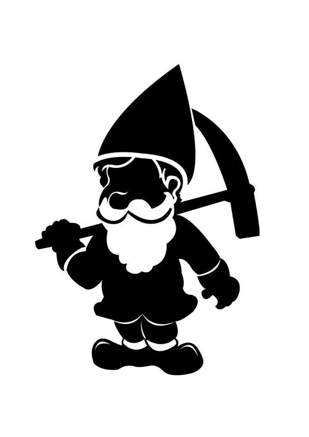 Гном трафарет