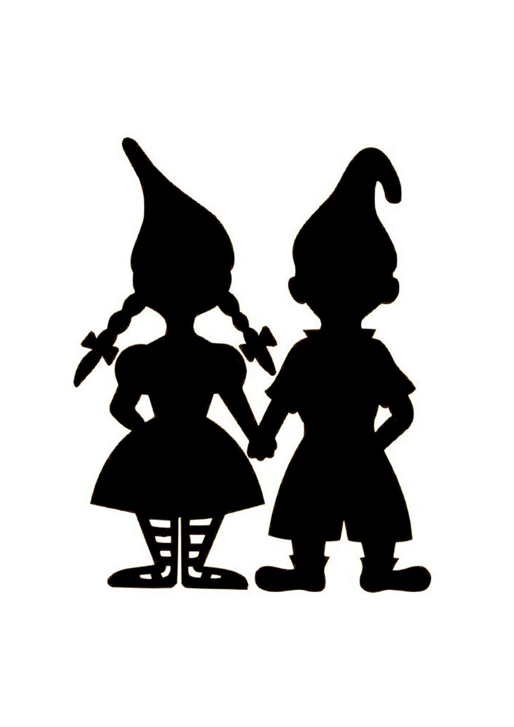 Скандинавский Гном трафарет