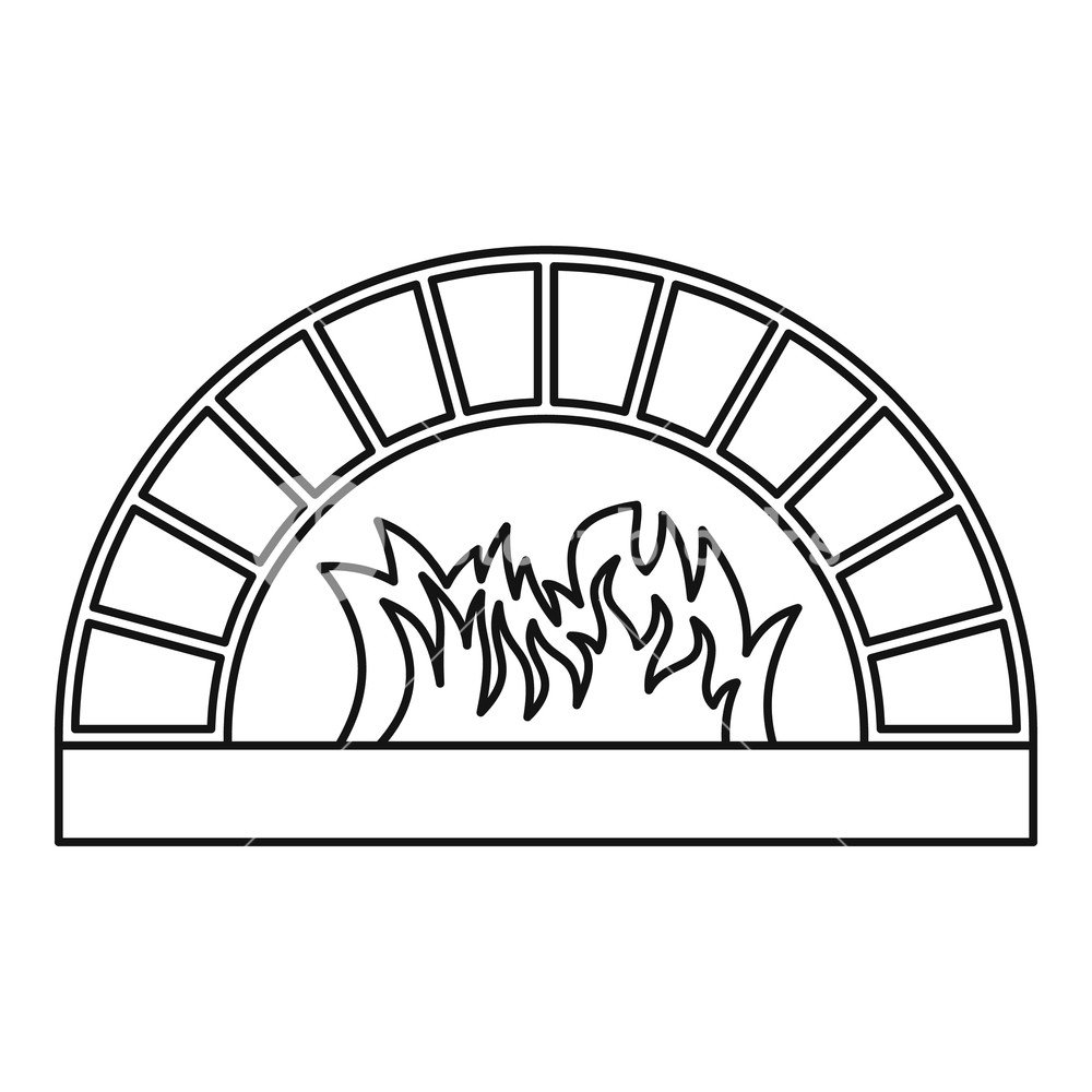 Дровяная печь вектор