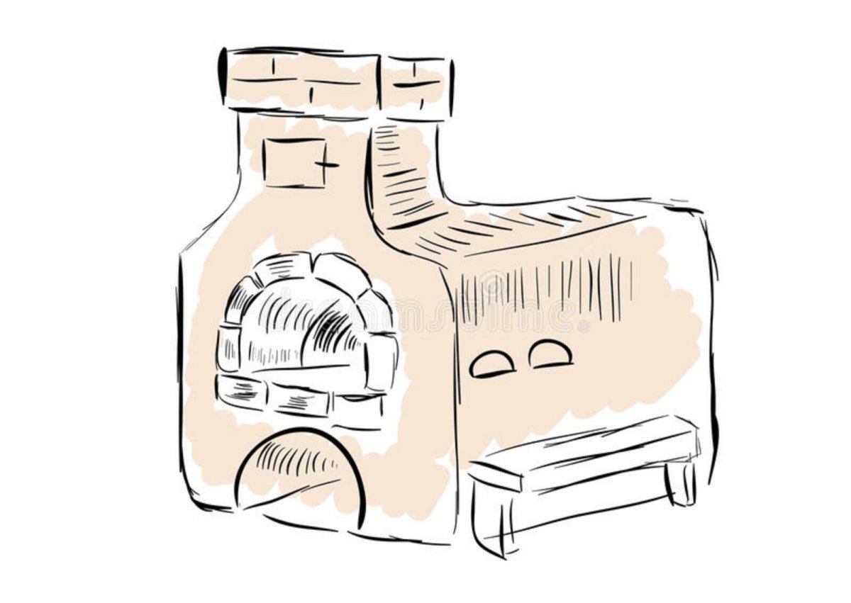 Печка раскраска