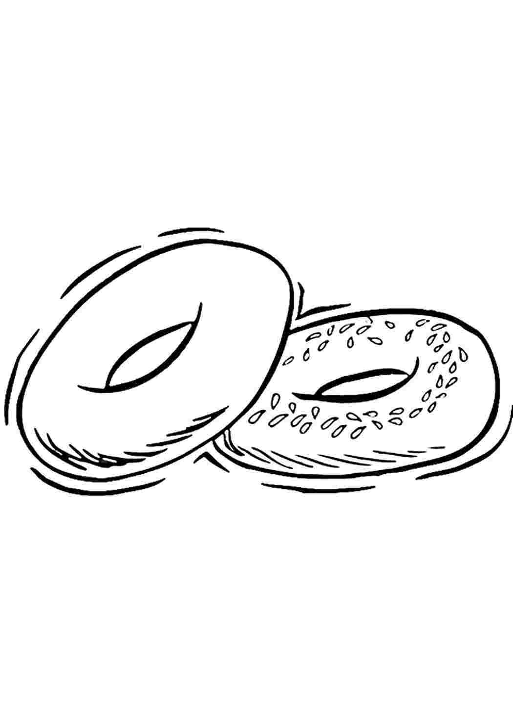 Бублик раскраска